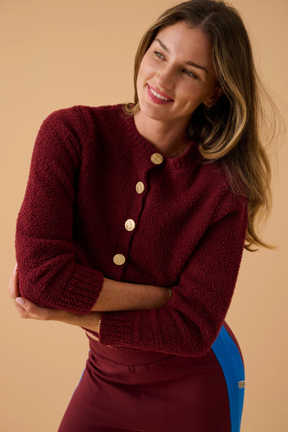 Araminta James - Sherpa Cardigan - Chocolate Truffle