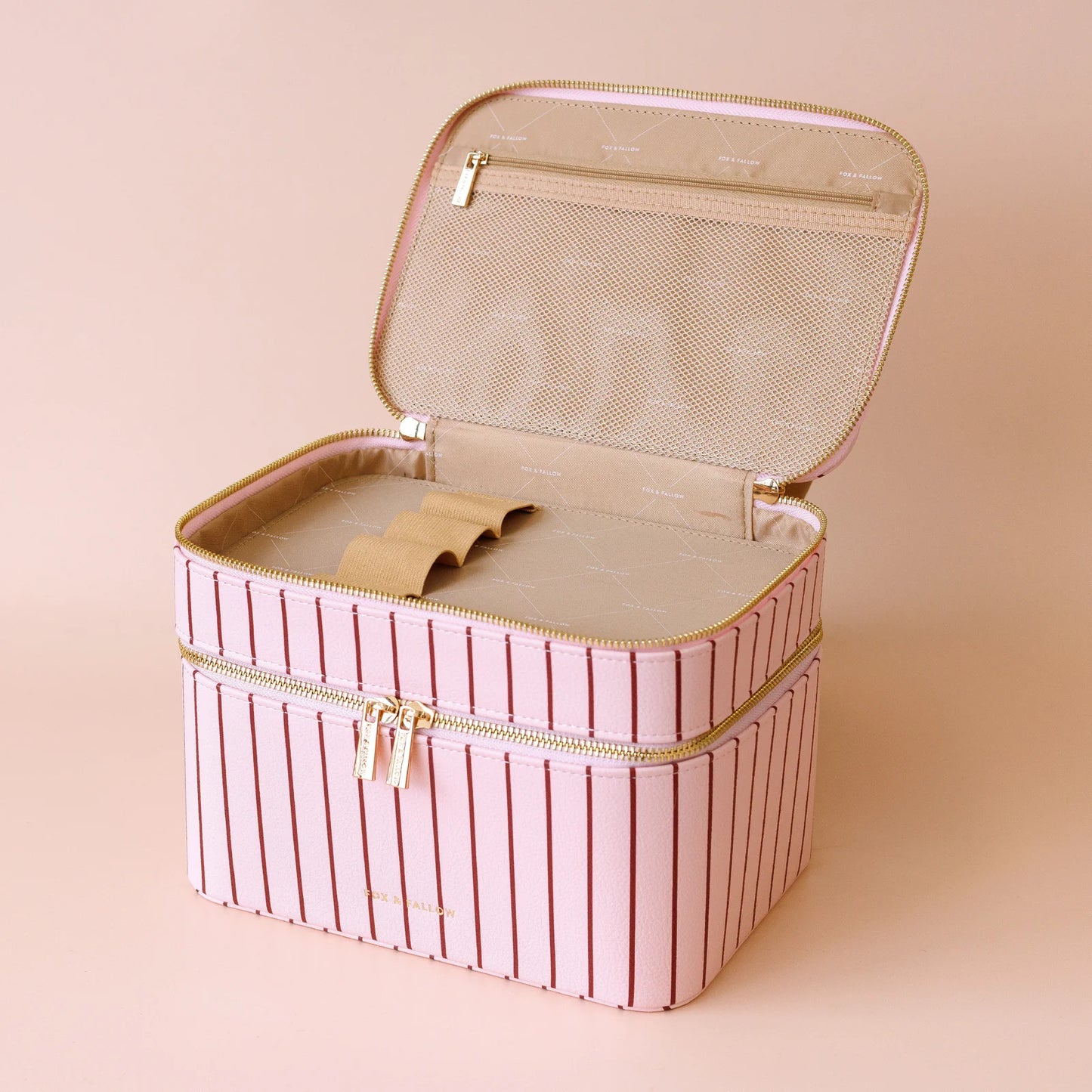 Fox & Fallow - Rose Pinstripe Vanity Bag