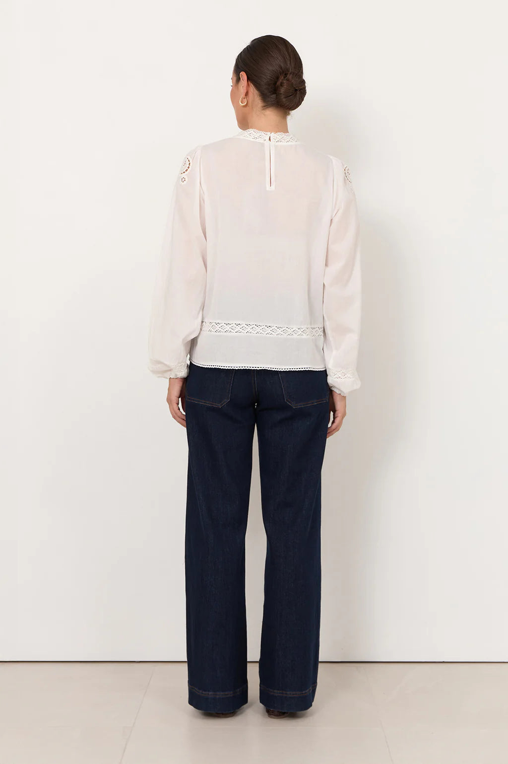 Adorne - Lou Cut Out Lace Top White