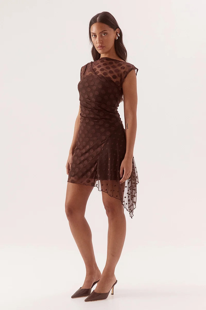 Sovere Studio - Blyth Mini Dress Chocolate