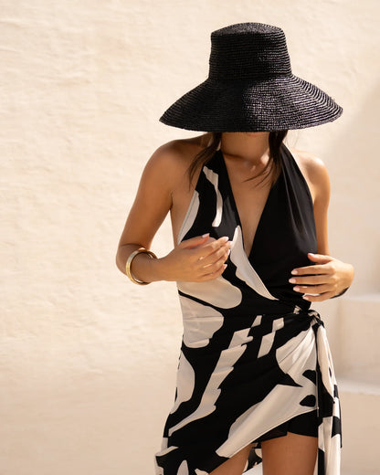 Ochre Lane - Raffia Bucket Hat Noir
