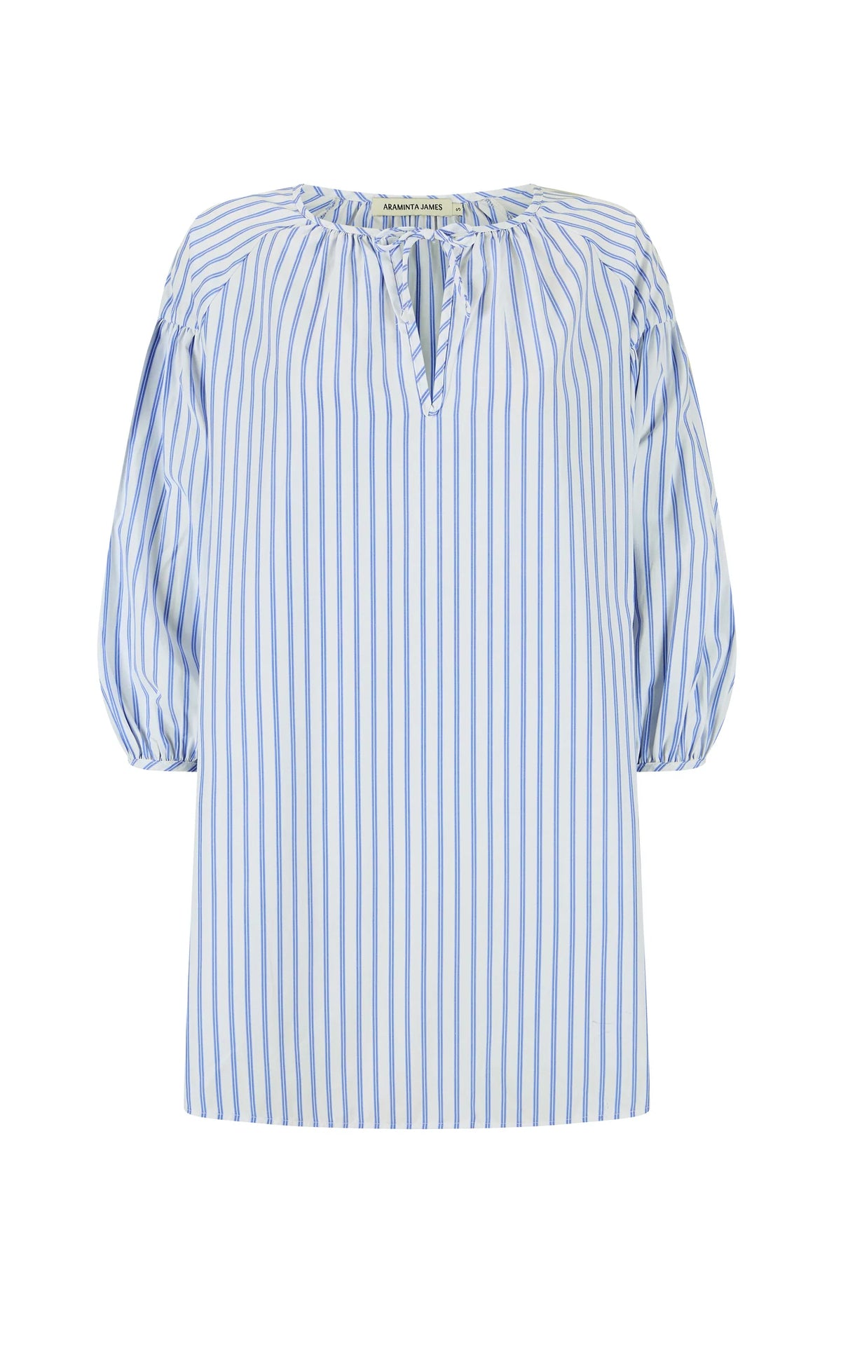 Araminta James - AJ Stripe Dress Sky Blue