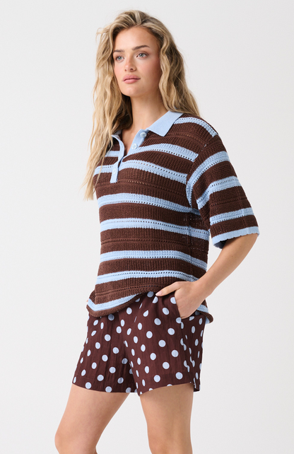 Cartel & Willow - Odin Knit - Choc Stripe