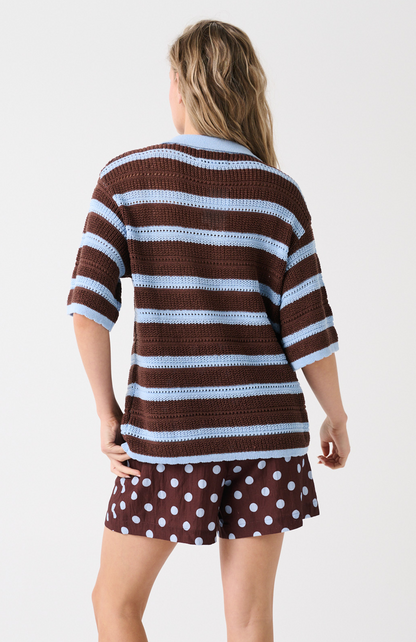 Cartel & Willow - Odin Knit - Choc Stripe