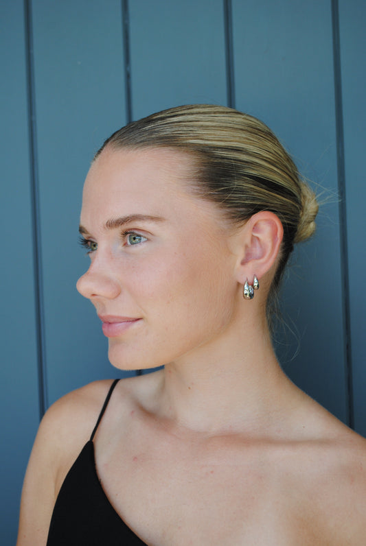 Nadia Hoops - Large Silver