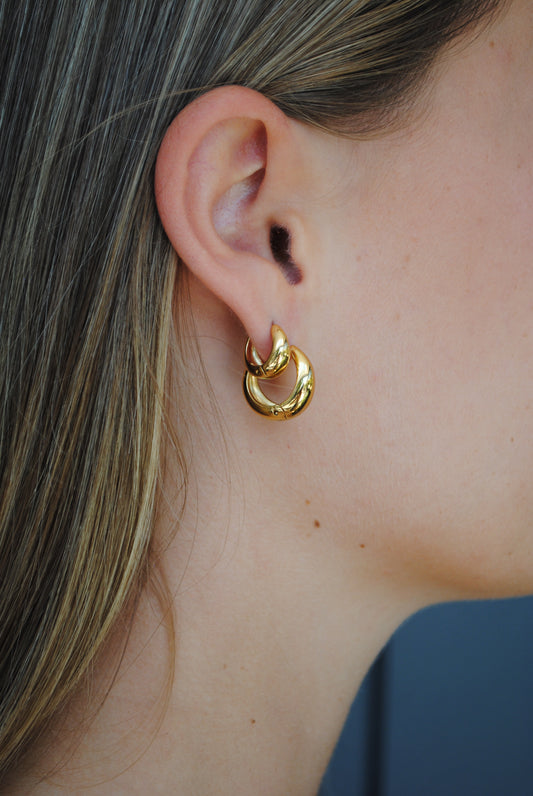 Nadia Hoops - Large Gold