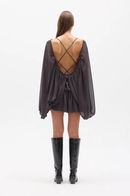 The Bayse - Evariel Mini Dress Truffle