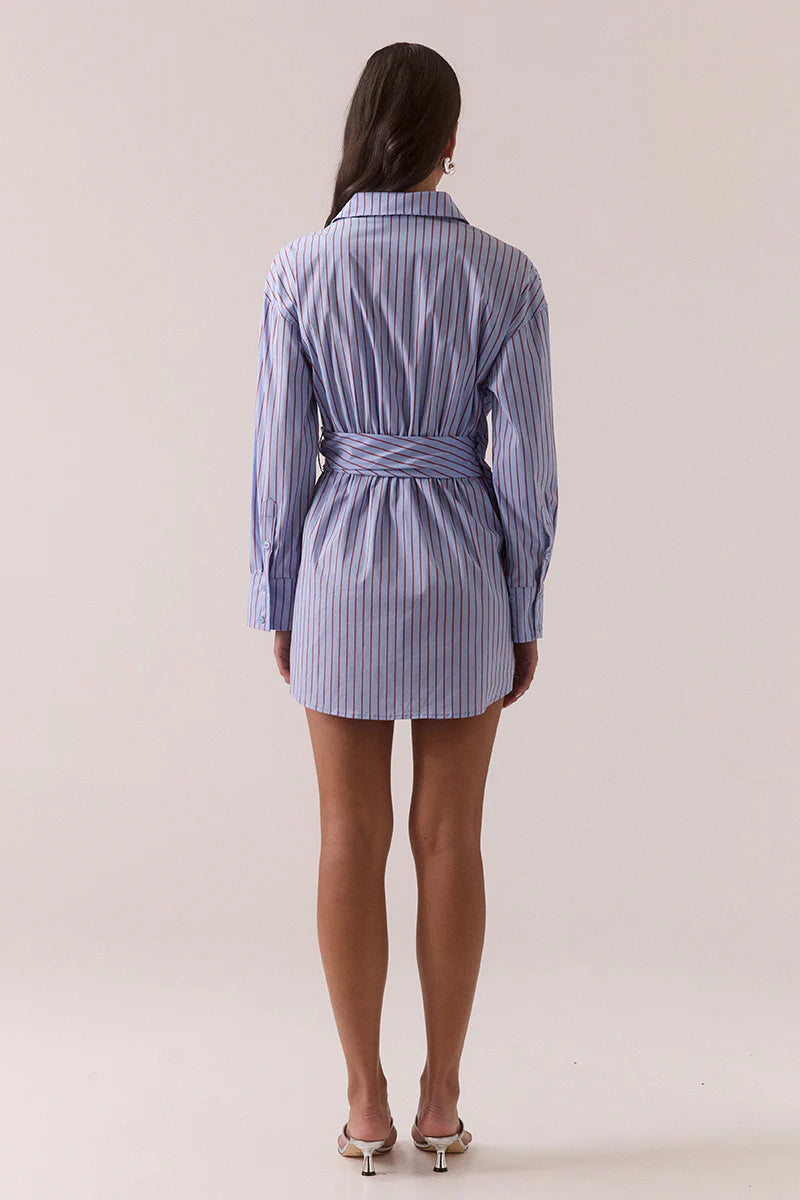 Sovere Studio - Tavern Shirt Dress - Cornflower Stripe