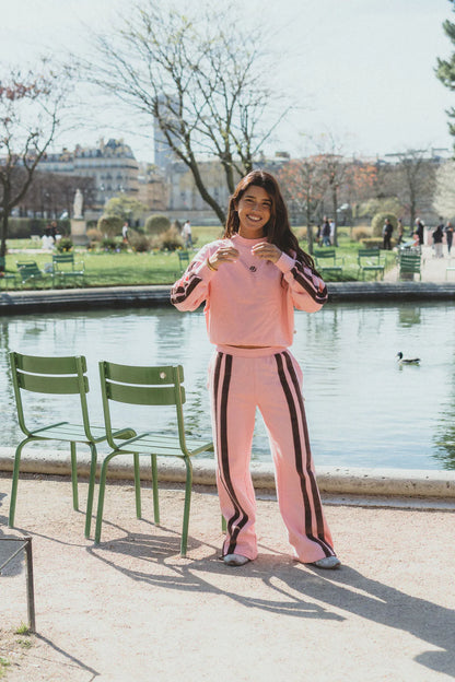 Araminta James - AJ Logo Stripe Trackpant Rose Quartz