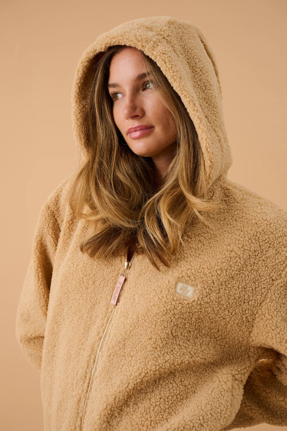 Araminta James - Sherpa Hooded Jacket Macadamia