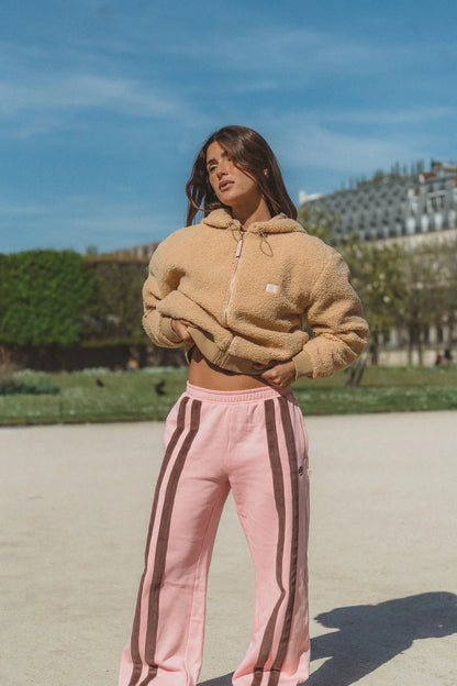 Araminta James - Sherpa Hooded Jacket Macadamia
