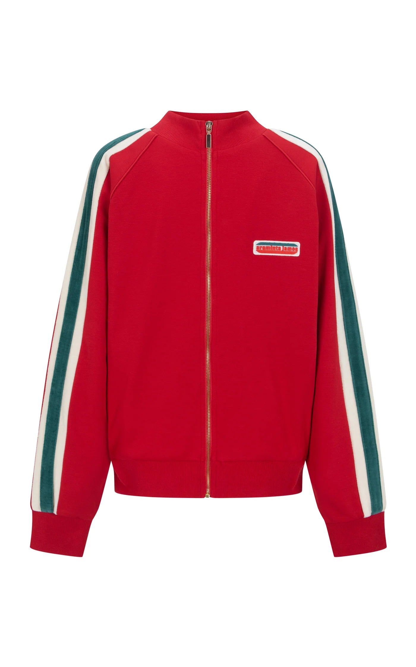 Araminta James - Retro Knit Zip Thru Jacket Tango
