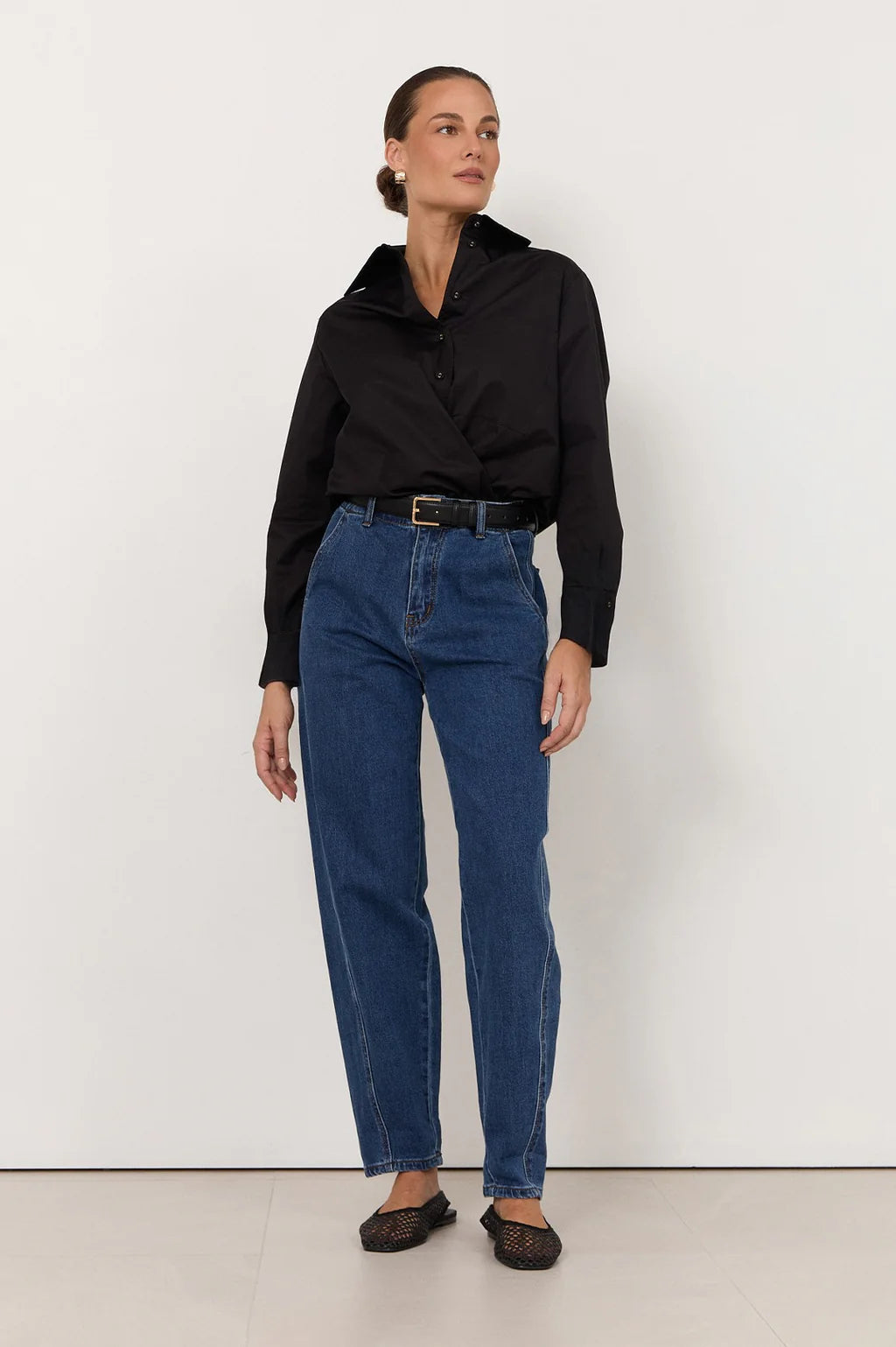 Adorne - Raya Poplin Shirt Black