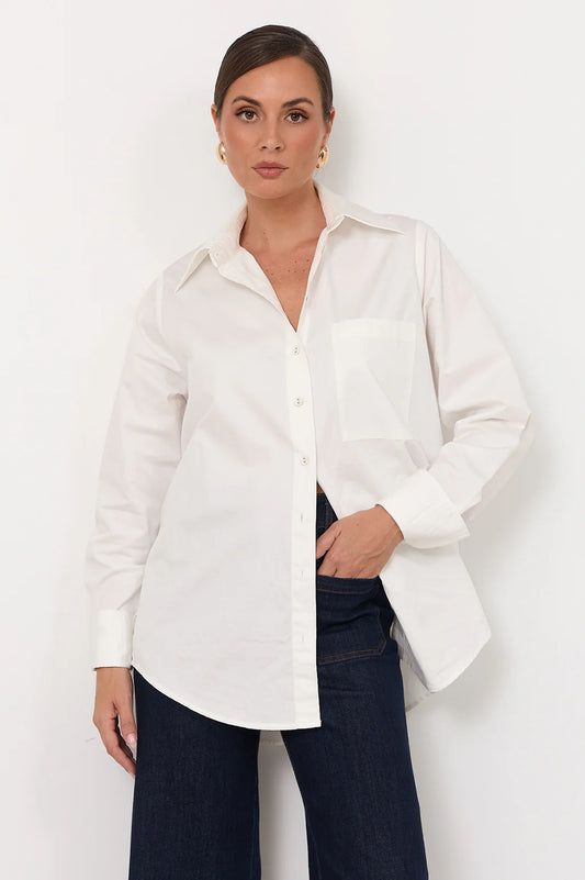 Adorne - Raya Poplin Shirt White