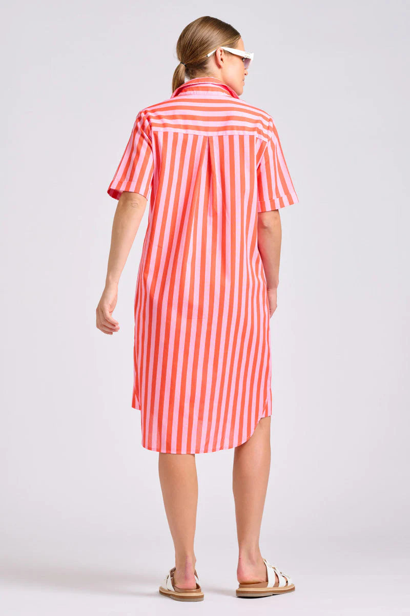 Shirty - Caitlin Shirt dress - pink papaya