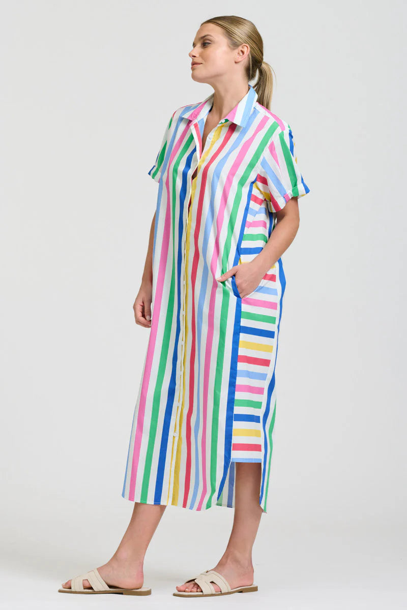 Shirty - Ashley shirt dress - Fiesta Stripe