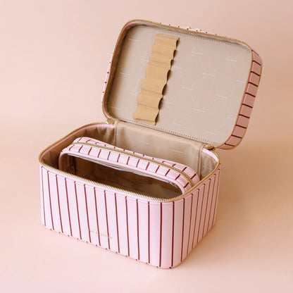 Fox & Fallow - Rose Pinstripe Vanity Bag