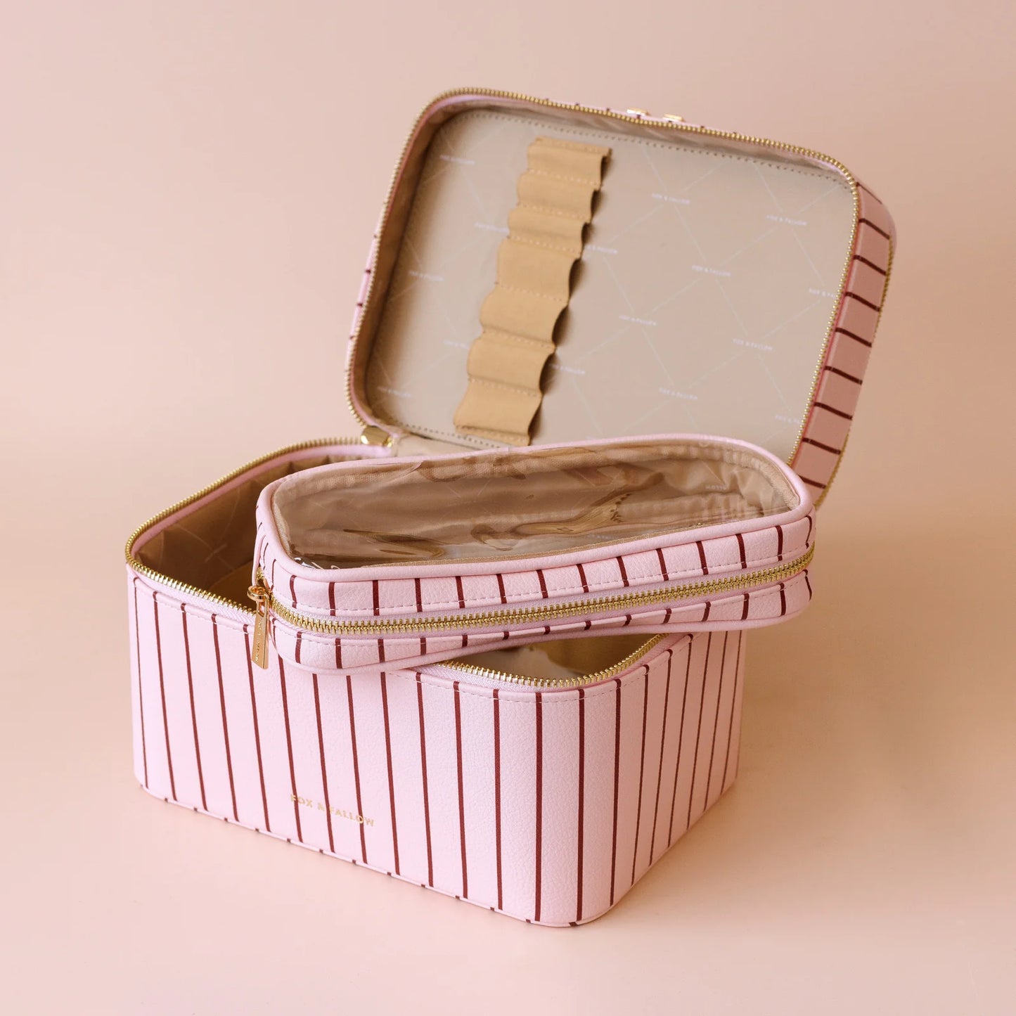 Fox & Fallow - Rose Pinstripe Vanity Bag