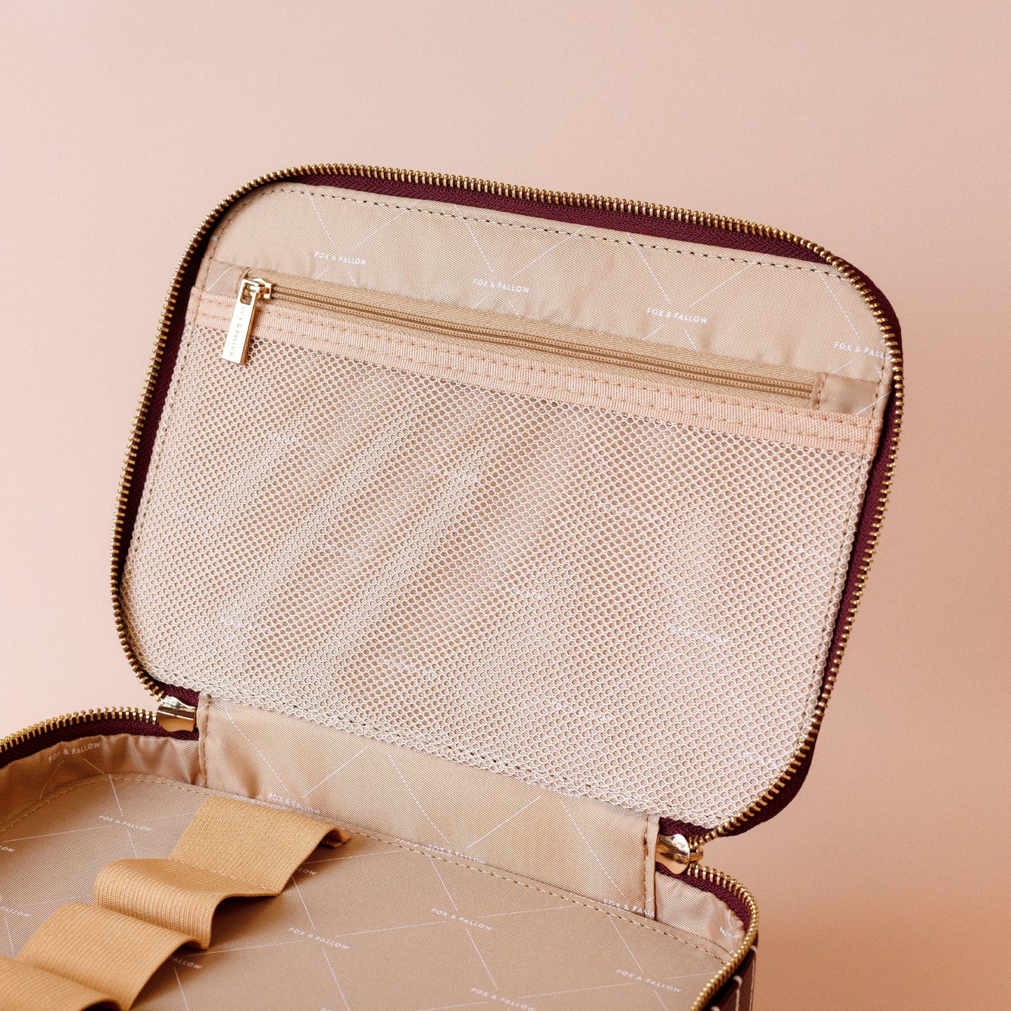Fox & Fallow - Merlot Pinstripe Vanity Case