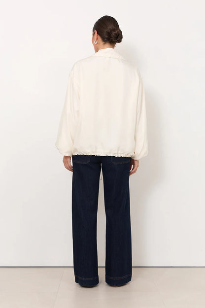 Adorne - Funnel Neck Cupro Jacket