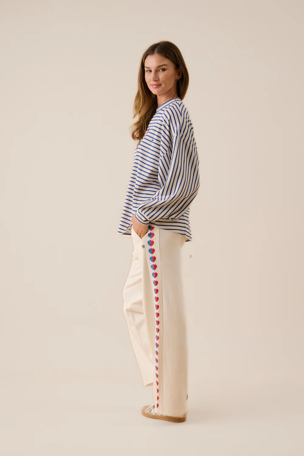 Araminta James - AMJ Waffle Long Sleeve Top Dark Navy