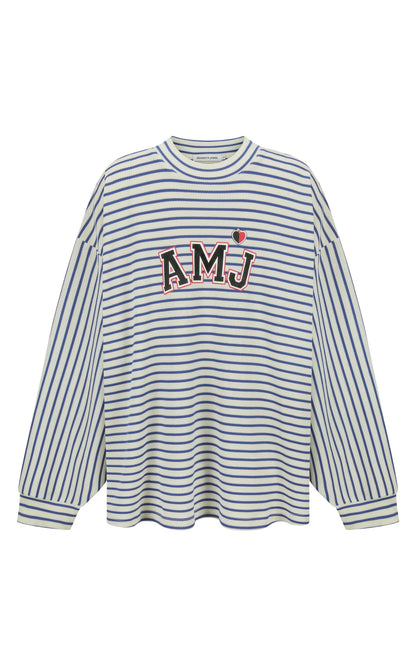 Araminta James - AMJ Waffle Long Sleeve Top Dark Navy