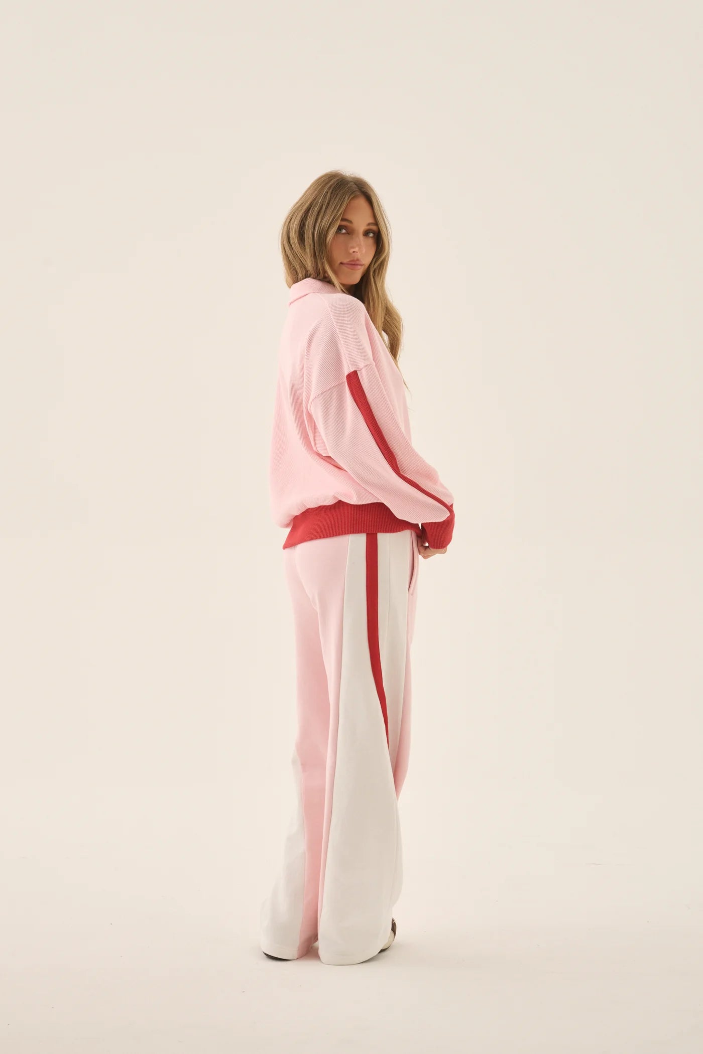 Araminta James - Waffle Splice Sweatshirt Ballet Pink