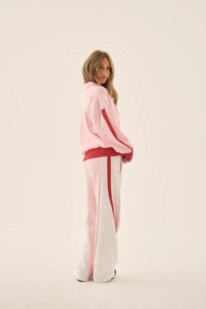 Araminta James - Waffle Splice Sweatshirt Ballet Pink