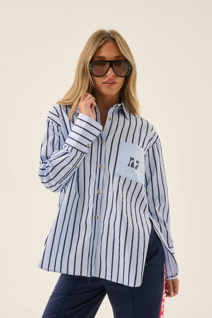 Araminta James - Palermo Shirt Sea Blue