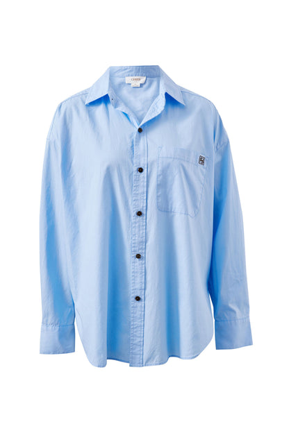 Ceres Life - Peta Oversized Shirt - Sky Blue