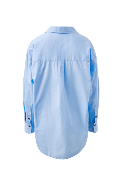 Ceres Life - Peta Oversized Shirt - Sky Blue
