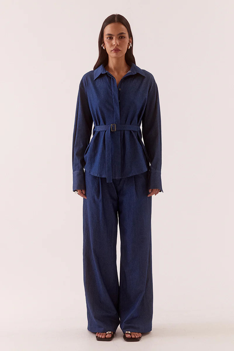 Sovere Studio - Quin Shirt - Mid Wash Blue