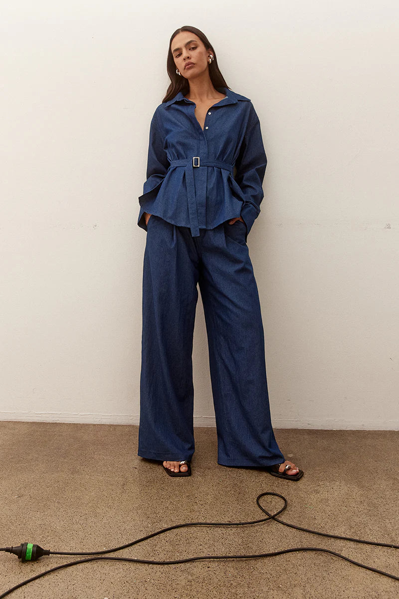 Sovere Studio - Quin Shirt - Mid Wash Blue