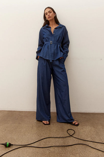 Sovere Studio - Quin Shirt - Mid Wash Blue