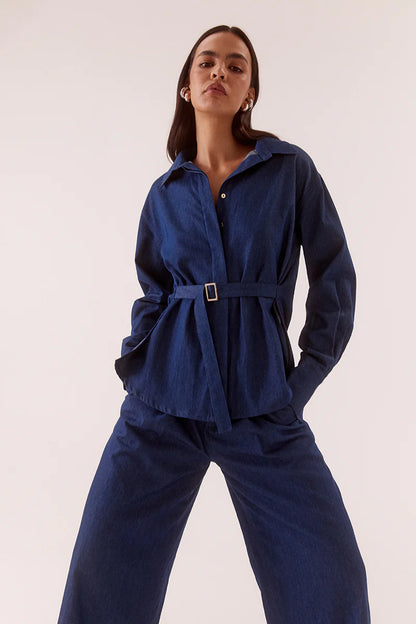 Sovere Studio - Quin Shirt - Mid Wash Blue