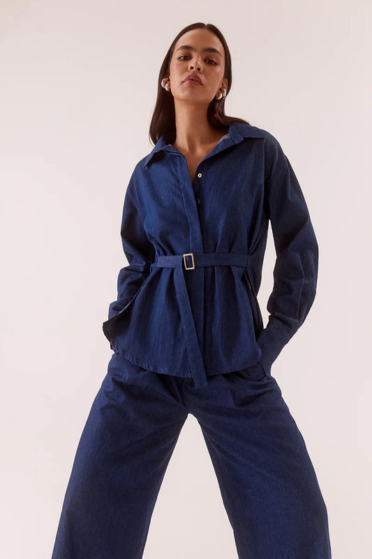 Sovere Studio - Quin Shirt - Mid Wash Blue