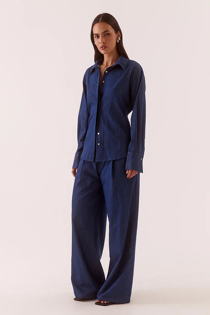 Sovere Studio - Quin Shirt - Mid Wash Blue