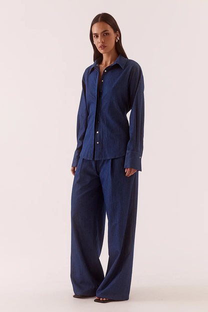Sovere Studio - Quin Shirt - Mid Wash Blue