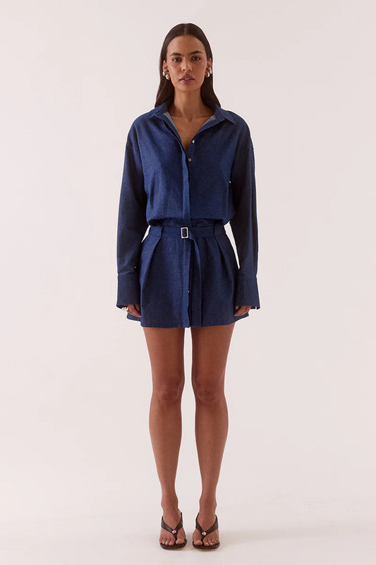 Sovere Studio - Quinn Shirt Dress - Mid Wash Blue