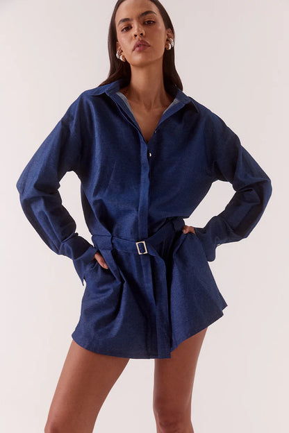Sovere Studio - Quinn Shirt Dress - Mid Wash Blue
