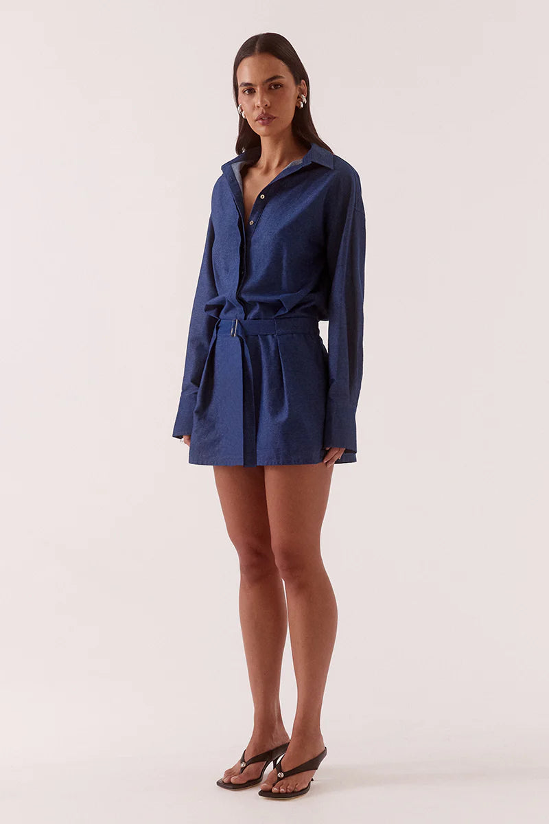 Sovere Studio - Quinn Shirt Dress - Mid Wash Blue