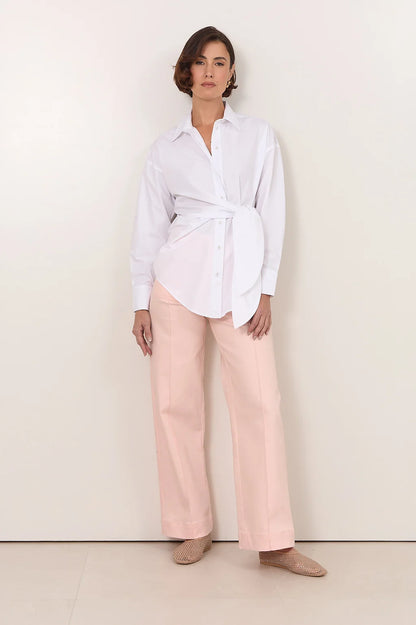 Adorne - Mina Tie Waist Poplin Shirt