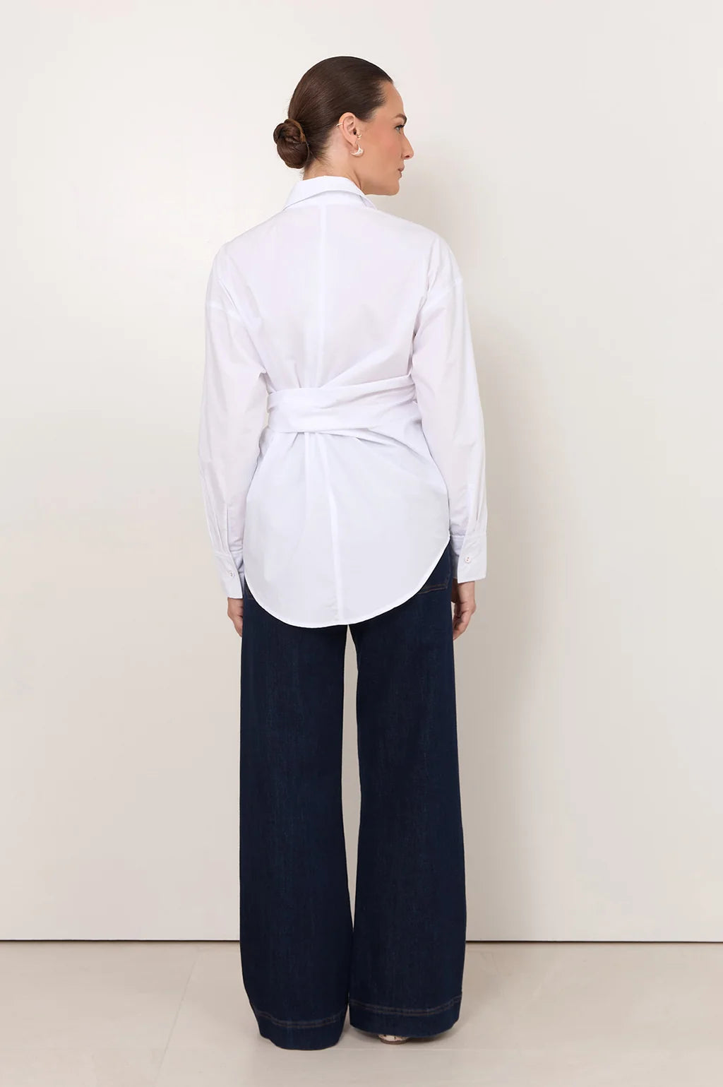 Adorne - Mina Tie Waist Poplin Shirt