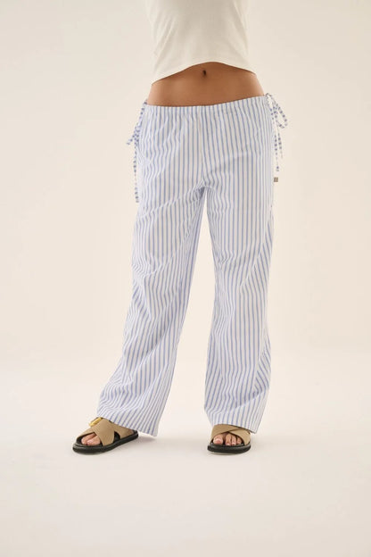 Araminta James - AJ Stripe Pant Sky Blue