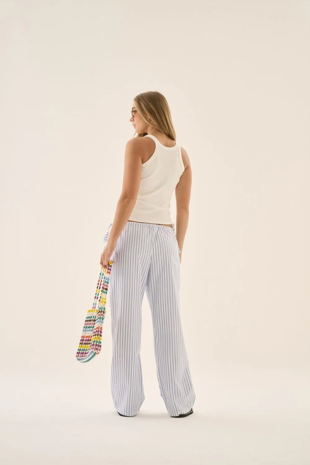 Araminta James - AJ Stripe Pant Sky Blue