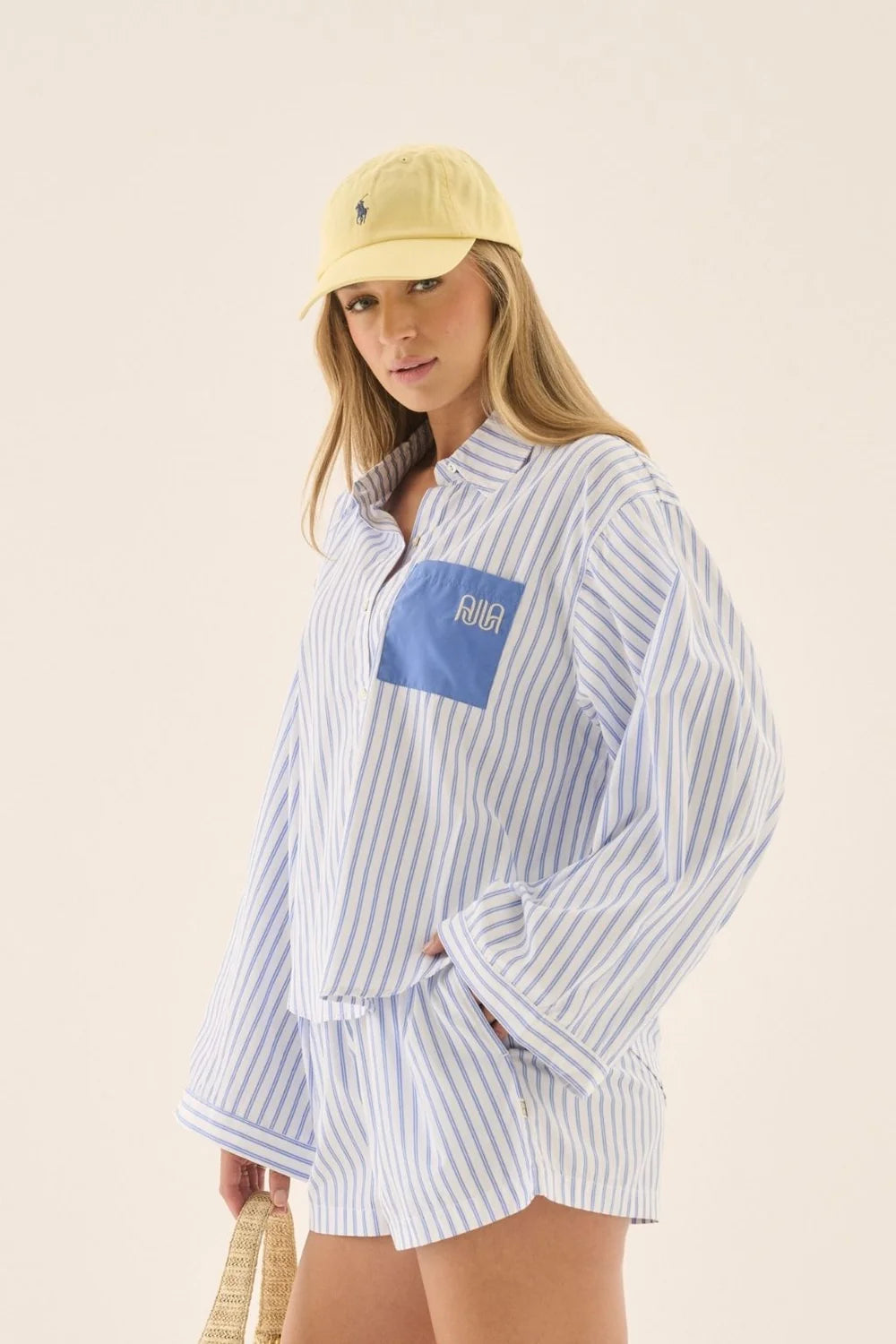 Araminta James - AJ Stripe Shirt Sky Blue