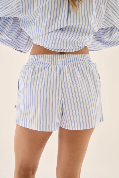 Araminta James - AJ Stripe Short Sky Blue