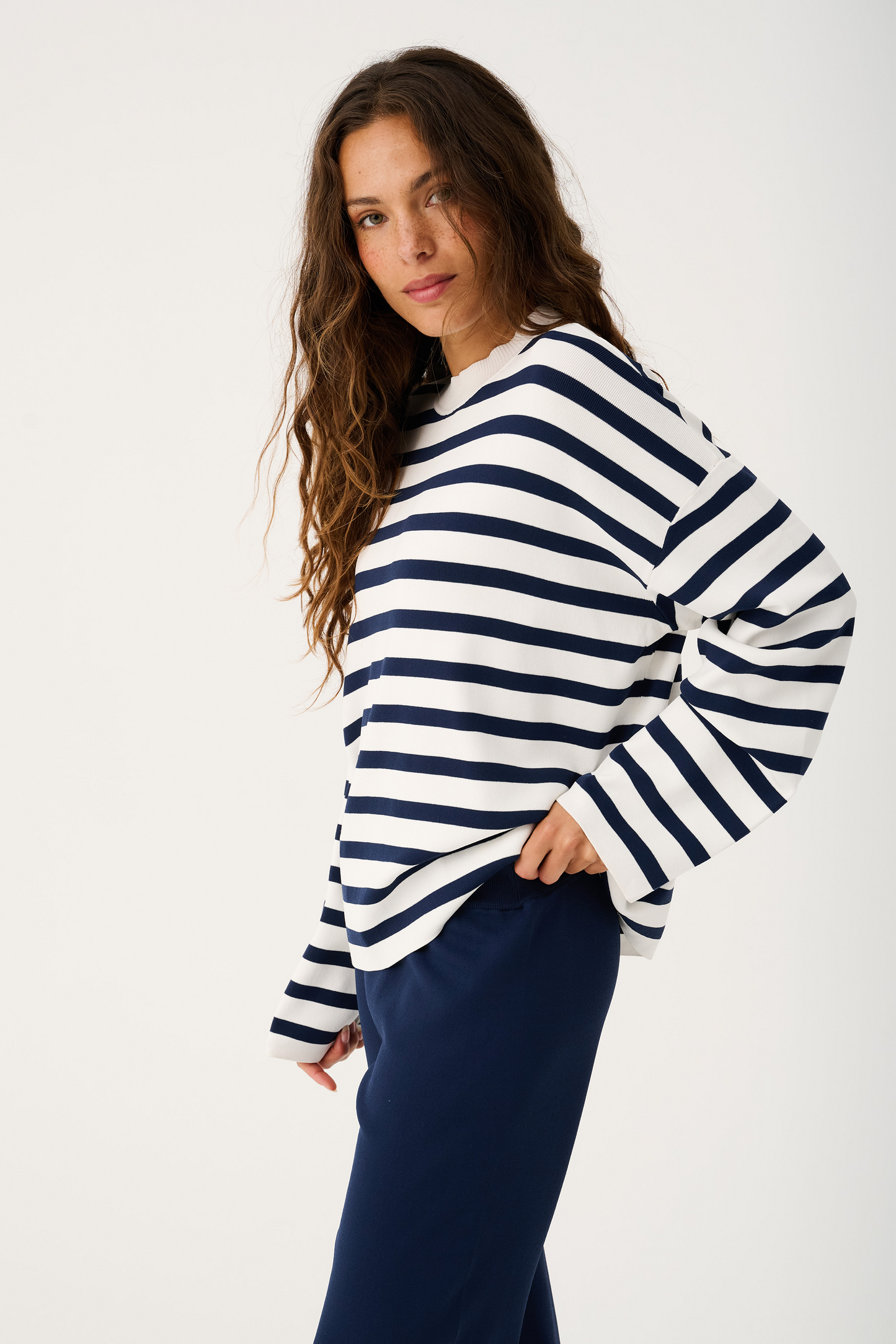 Cartel & Willow - Rae Knit - Navy Stripe